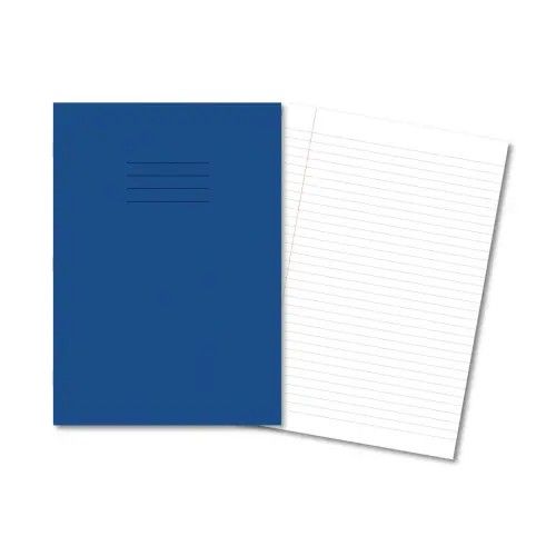 A4 Exercise Jotter Lined (8mm Feint & Margin) - DARK BLUE
