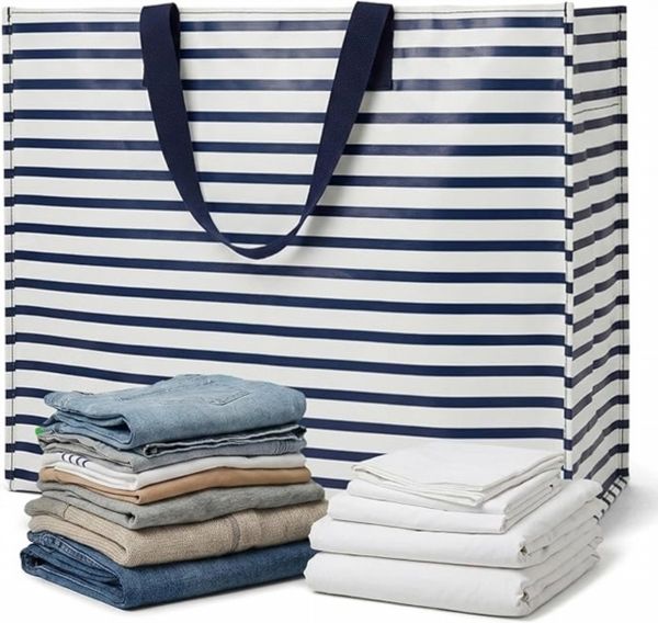 Jumbo storage bag - Nautical Stripes