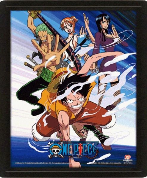 One Piece (Straw Hat Pirates Assault) - Framed