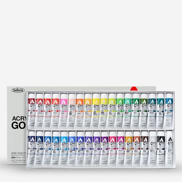 Holbein : Acrylic Gouache : 20ml : Set of 36