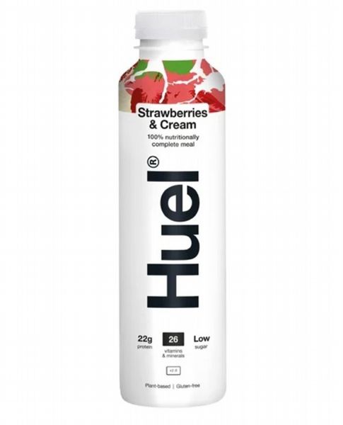 HUEL 100% Nutritionally Complete Meal Drink - Strawberries and Cream 500ml (8 pack)