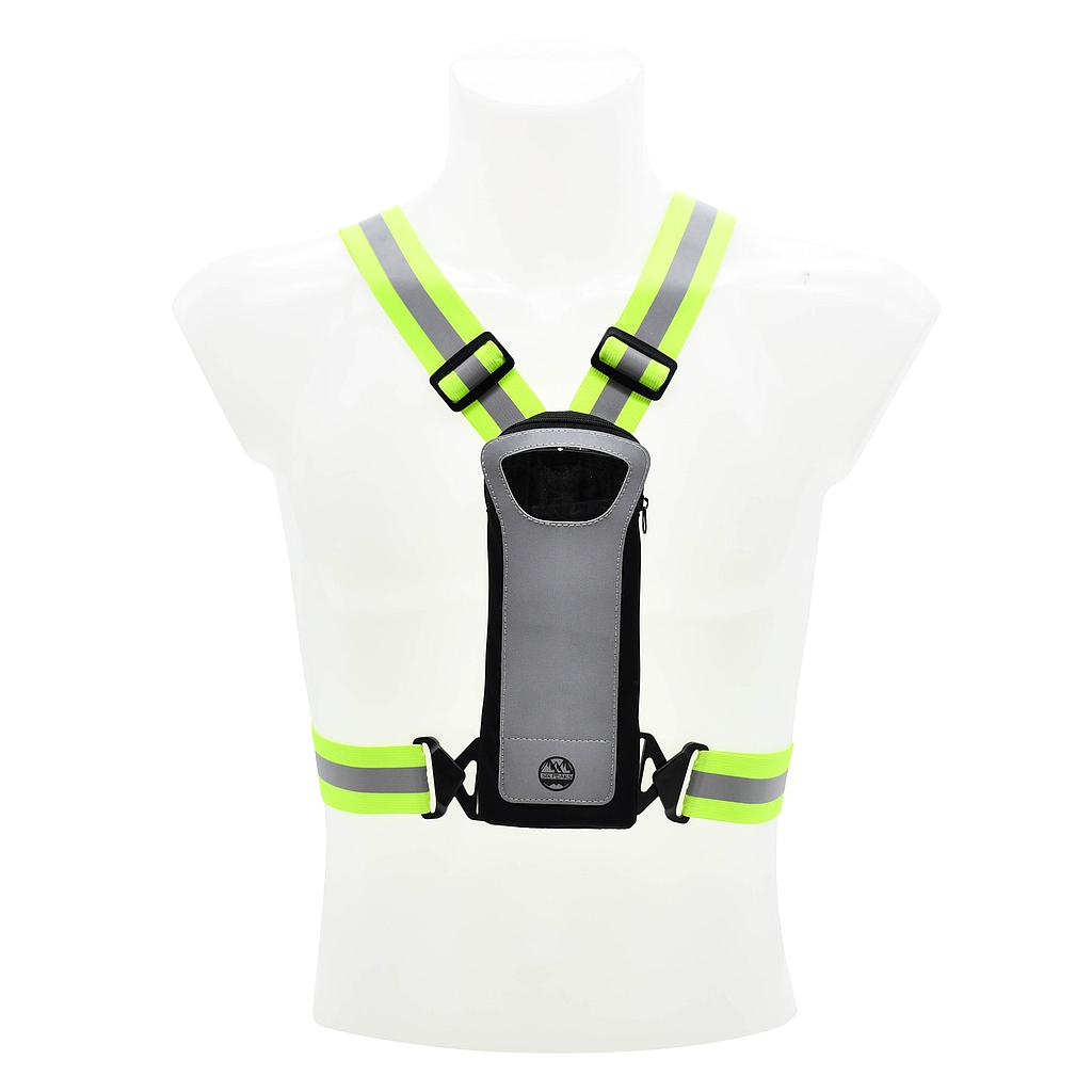 Six Peaks LED Reflective Vest with Phone Holder - Safety Yellow